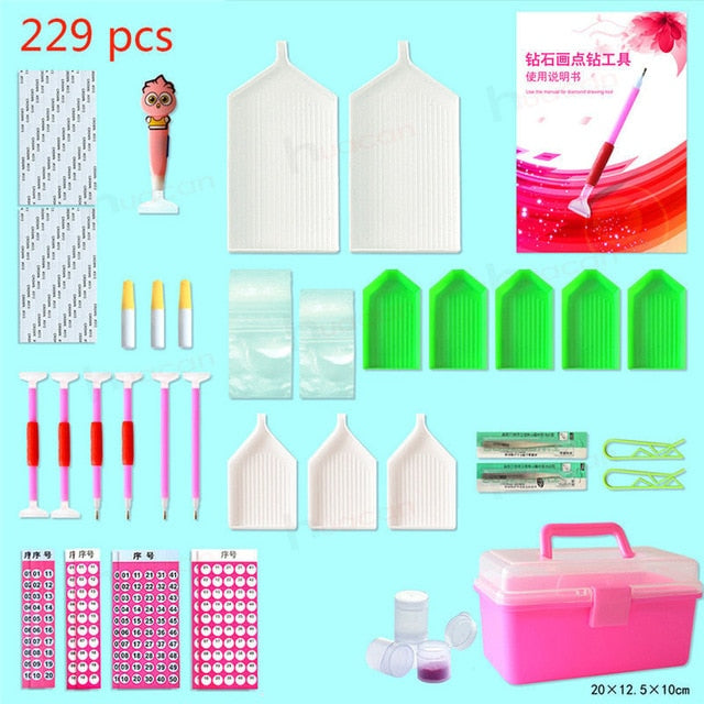 Storage Box for Diamond Painting Accessories - 229 Pcs Kits