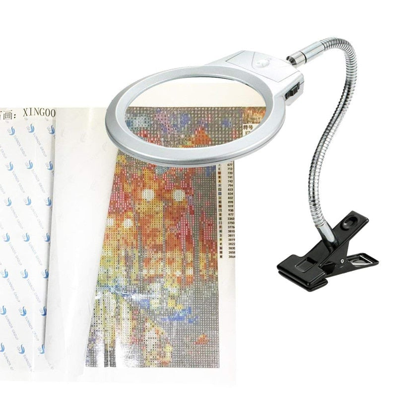 Magnifier LED Desk Lamp