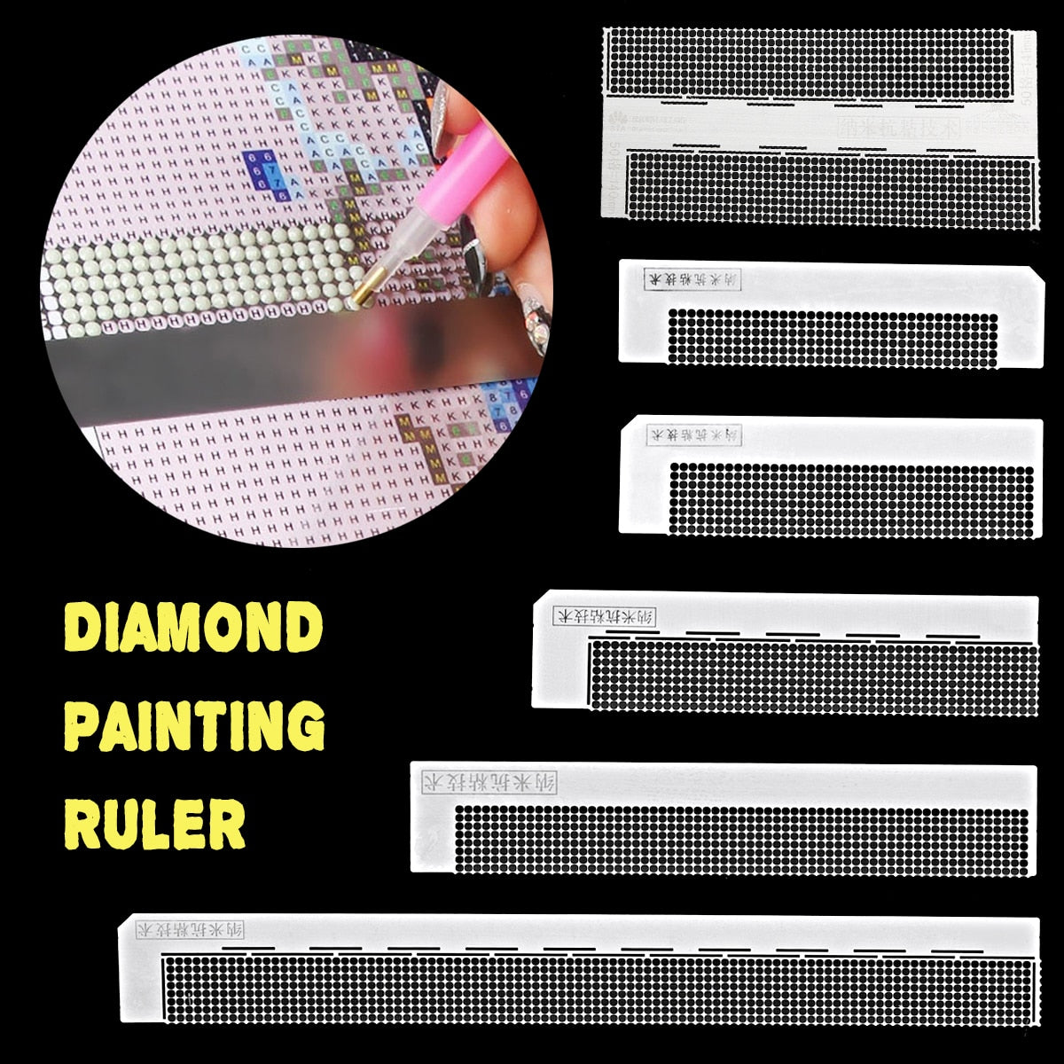 Diamond Strip Ruler Anti stick Ruler Tool for Diamond Painting – All Diamond Painting