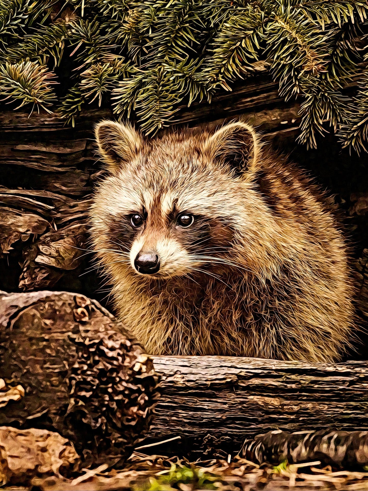 Raccoon - Art by Denise Dundon