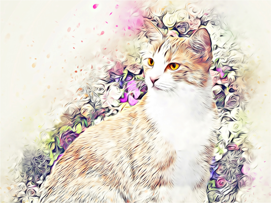 Victorian Cat - Art by Denise Dundon